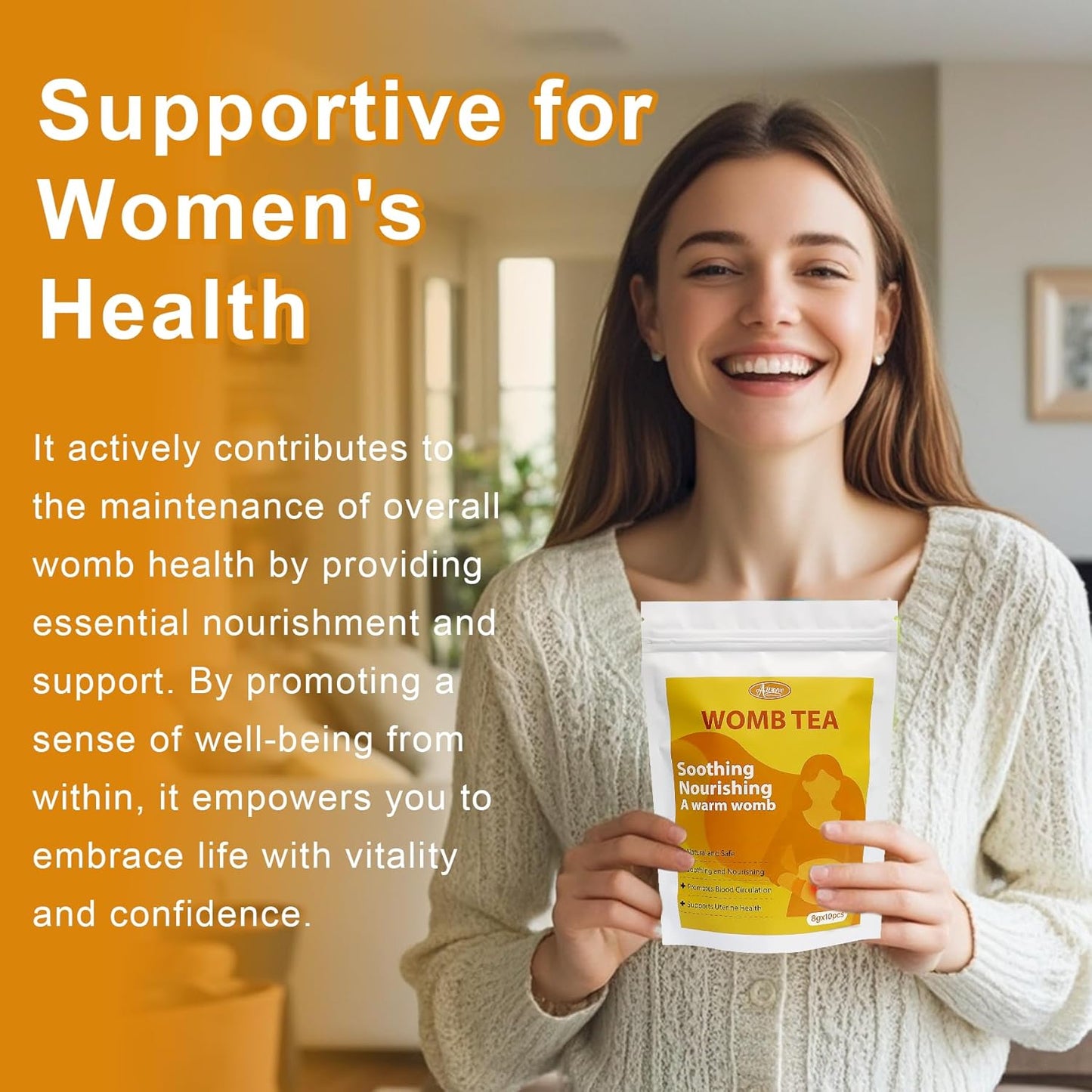 Fertility Boosting Herbal Tea for Women, Natural Uterus Cleanse and Fibroid Relief, Menstrual Cramp Support Detox Tea for Women's Health Care
