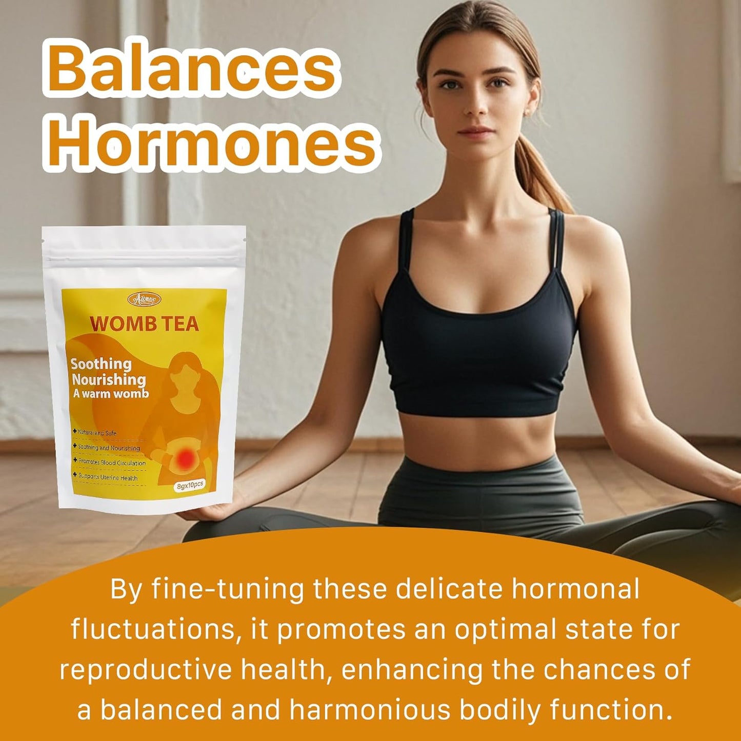 Fertility Boosting Herbal Tea for Women, Natural Uterus Cleanse and Fibroid Relief, Menstrual Cramp Support Detox Tea for Women's Health Care