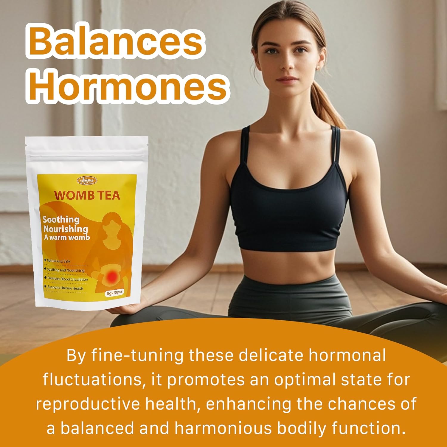Fertility Boosting Herbal Tea for Women, Natural Uterus Cleanse and Fibroid Relief, Menstrual Cramp Support Detox Tea for Women's Health Care