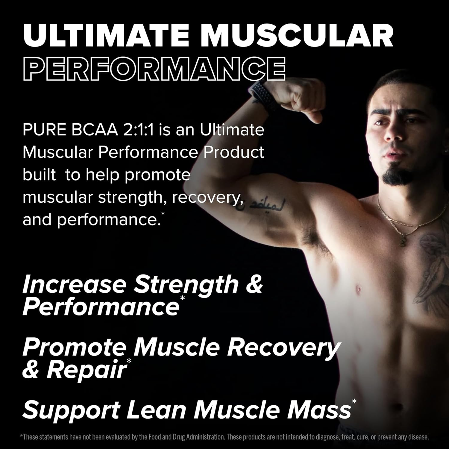 FINAFLEX Pure BCAA 2:1:1 Fruit Punch Powder - 9.7 oz - Enhances Strength, Recovery, and Performance - 30 Servings with Vitamin C