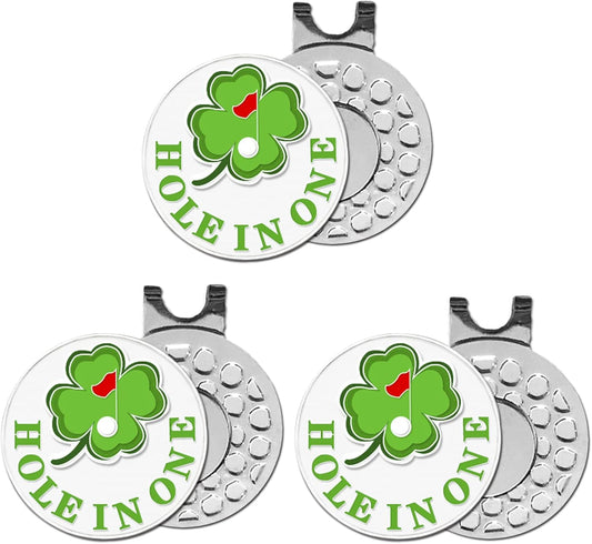 FINGER TEN Golf Ball Marker Set with Hat Clip - Assorted Patterns Divot Tool Accessories for Men, Women, and Kids