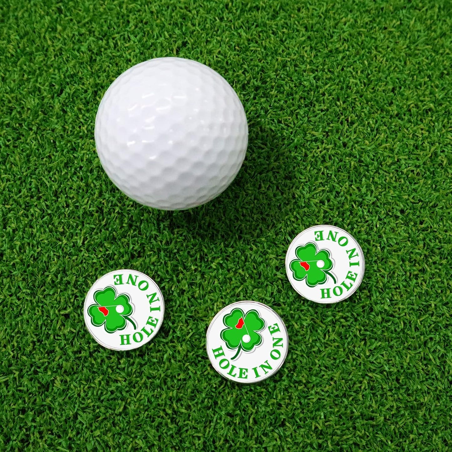 FINGER TEN Golf Ball Marker Set with Hat Clip - Assorted Patterns Divot Tool Accessories for Men, Women, and Kids