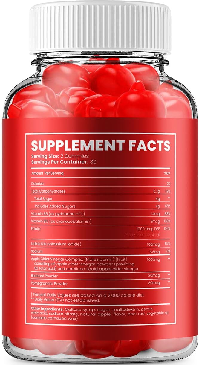 Fitfive Keto ACV Gummies: Apple Cider Vinegar Supplement with Vitamin B12 - 1000MG, Fit Five Gummies Reviews - 2 Pack (120 Gummies)