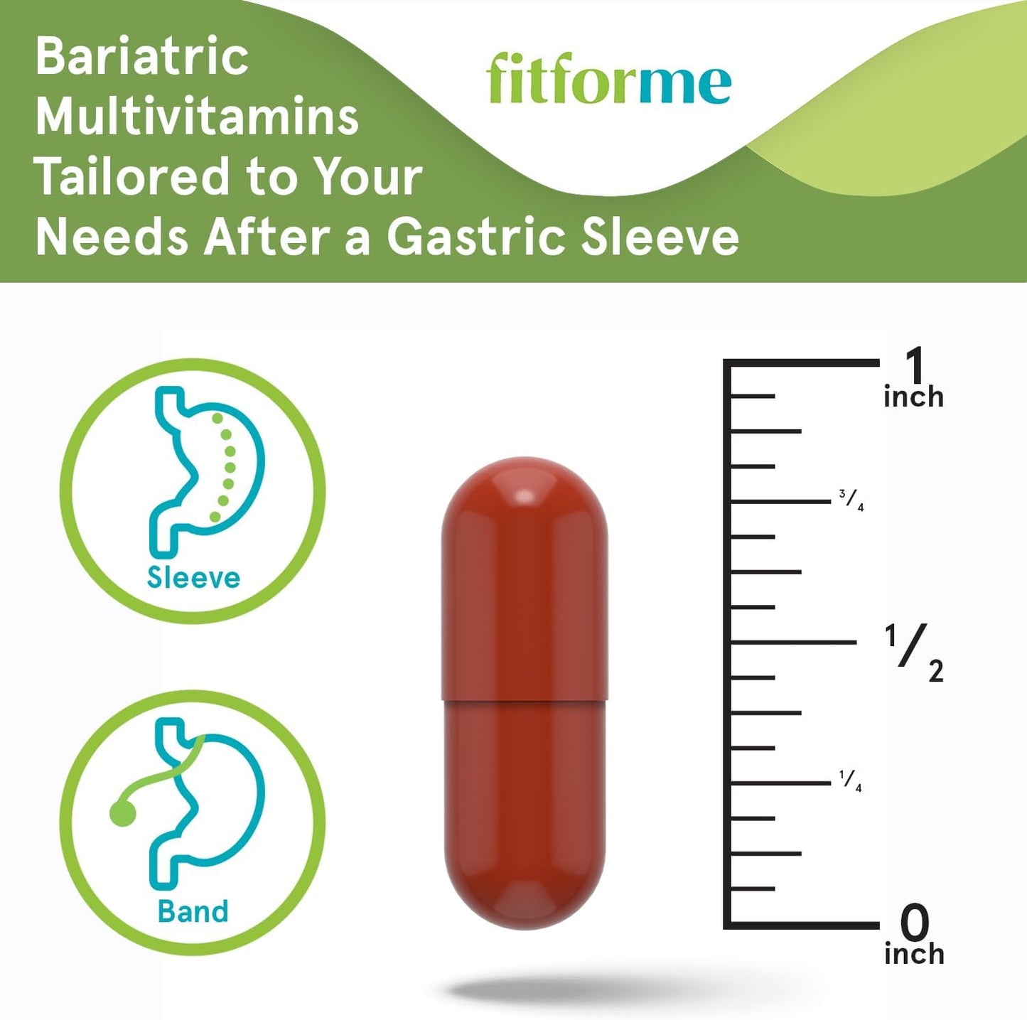 FitForMe Bariatric Multivitamins: Gastric Sleeve One-a-Day Capsules - 10 Day Starter Pack with Essential Nutrients
