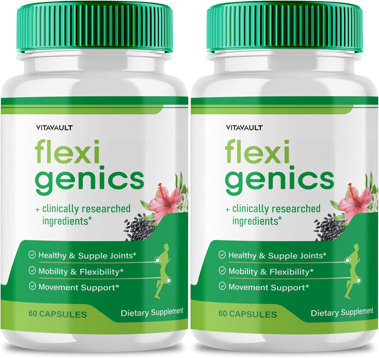Flexi Genics Maximum Strength Capsules - All Natural Flexigenics Supplement (2 Pack)