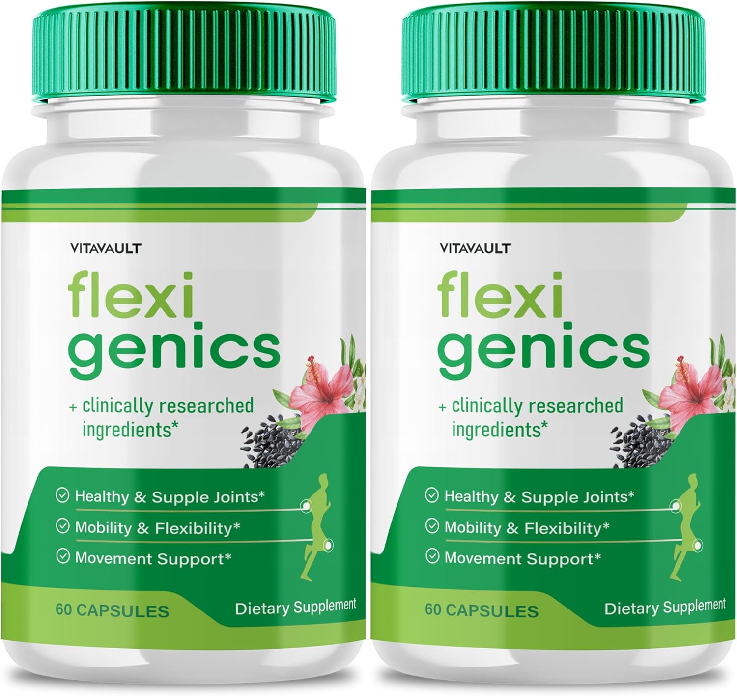 Flexi Genics Maximum Strength Capsules - All Natural Flexigenics Supplement (2 Pack)