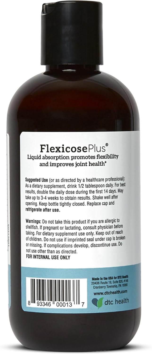 Flexicose Plus Liquid Joint Care Supplement - 8 fl oz - Advanced Joint Support with Glucosamine, Chondroitin & MSM - Men and Women Joint Health