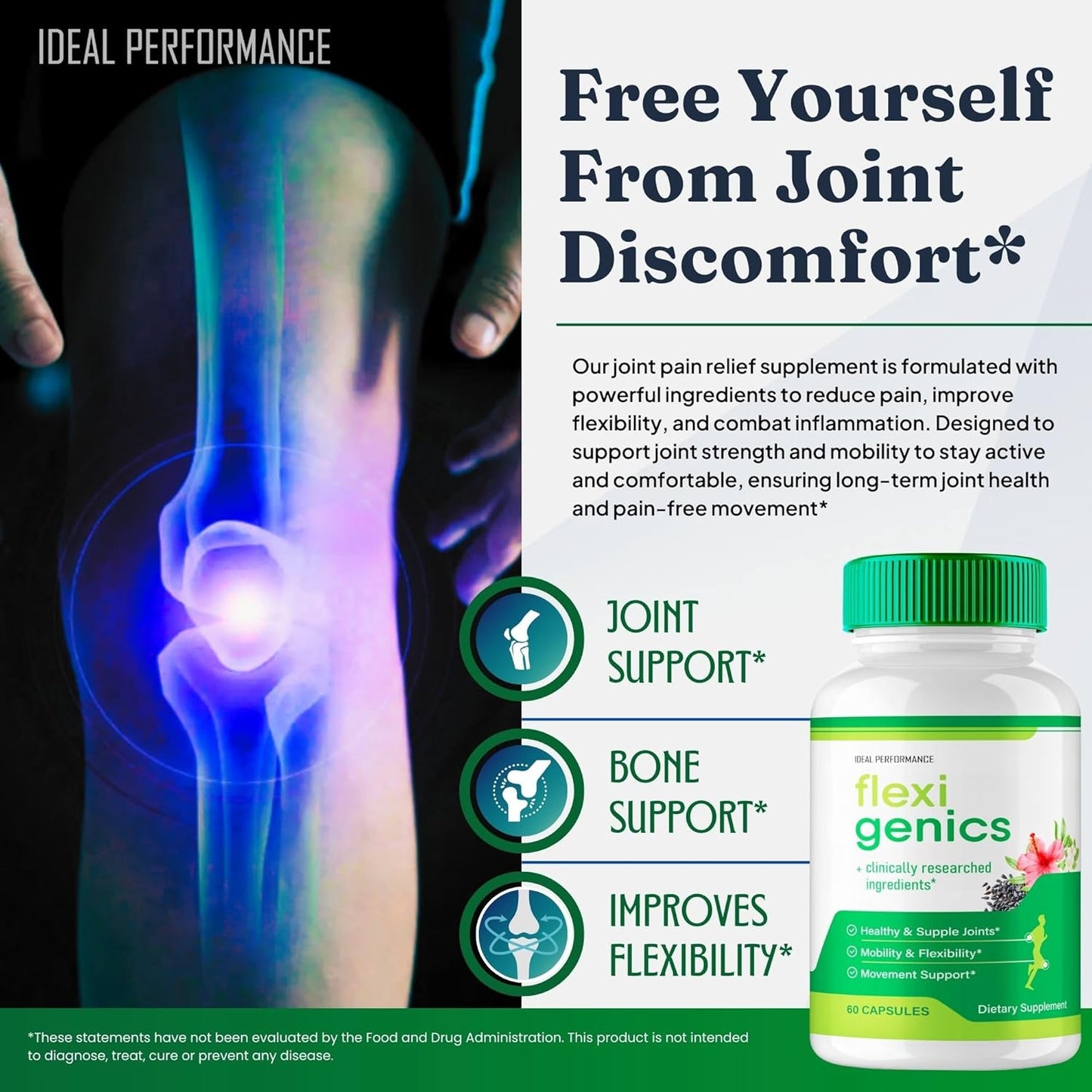 Flexigenics Capsules - Maximum Strength Advanced Formula Supplement (3 Pack)