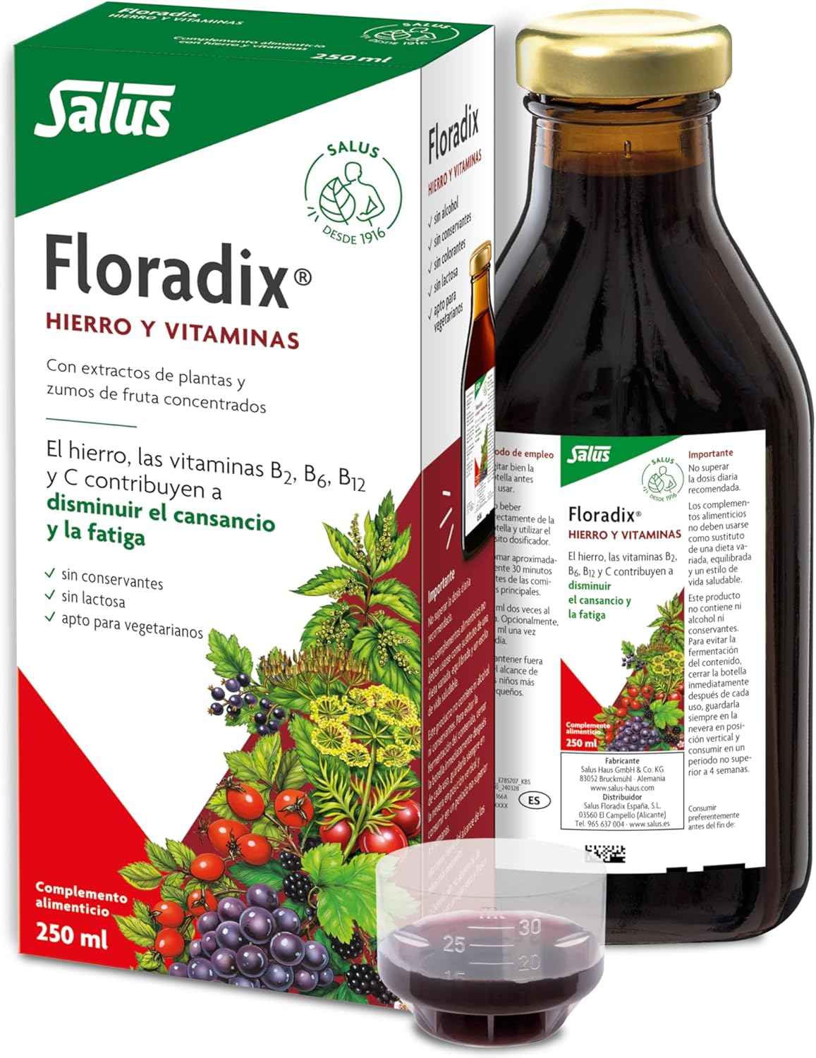 Floradix Liquid Iron and Vitamin Formula 250ml