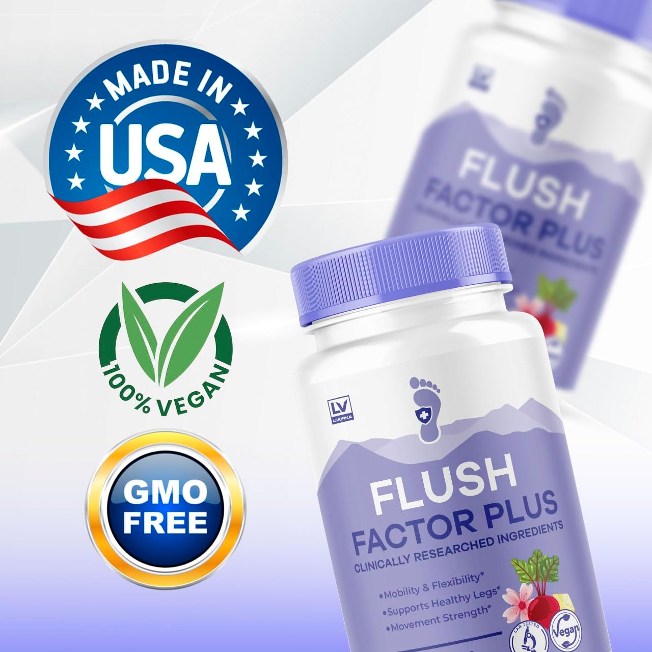 FlushFactor Plus (3 Pack) - All Natural Supplement Support Capsules for 3 Months - 180 Capsules