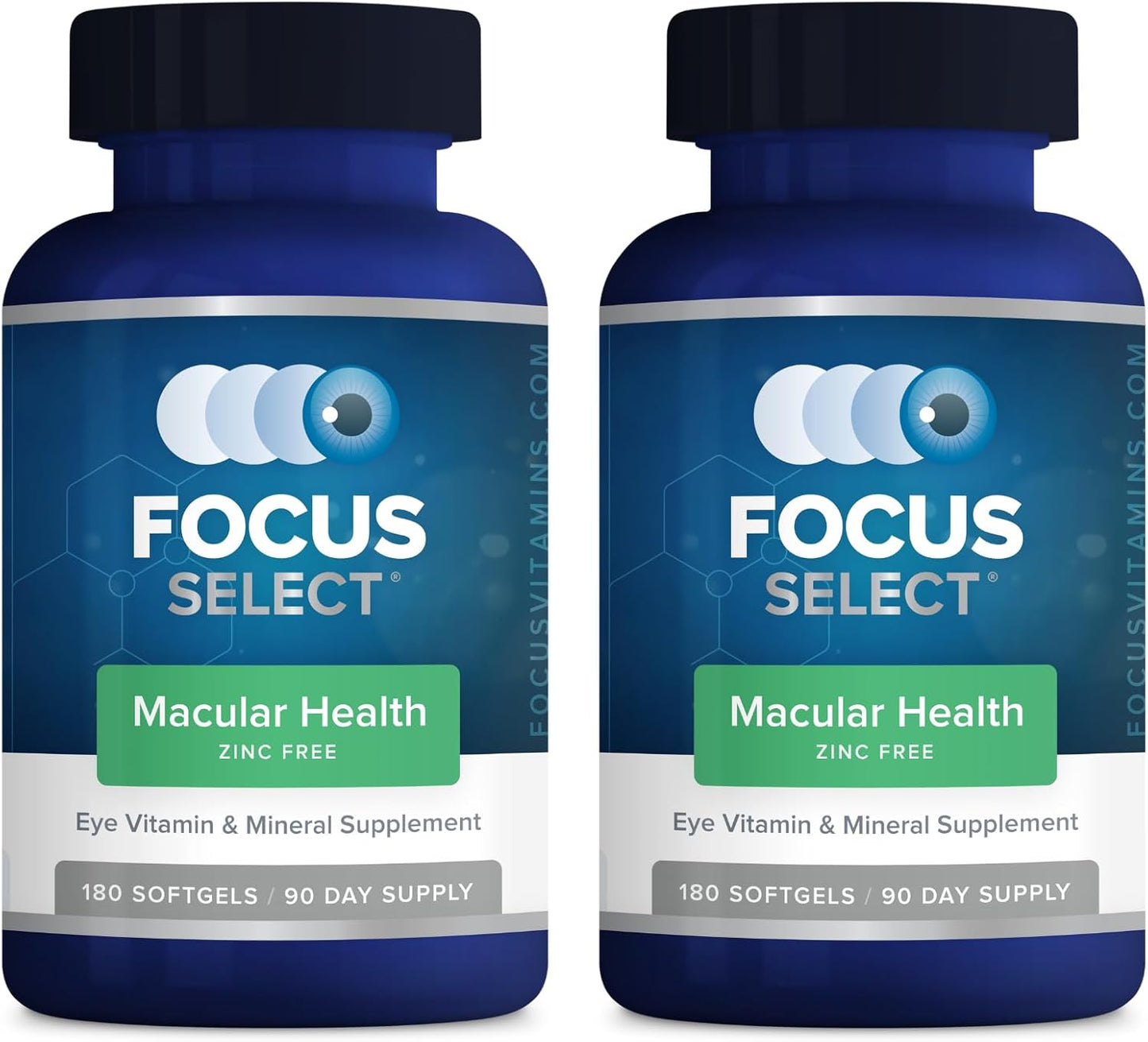 Focus Vision Support Zinc-Free Softgel Capsules 2-Pack | AREDS2 Based Eye Vitamin | Macular Generation Support | Easy to Swallow Formula