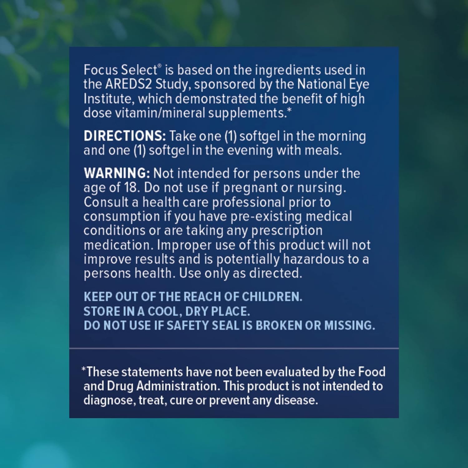 Focus Vision Support Zinc-Free Softgel Capsules 2-Pack | AREDS2 Based Eye Vitamin | Macular Generation Support | Easy to Swallow Formula