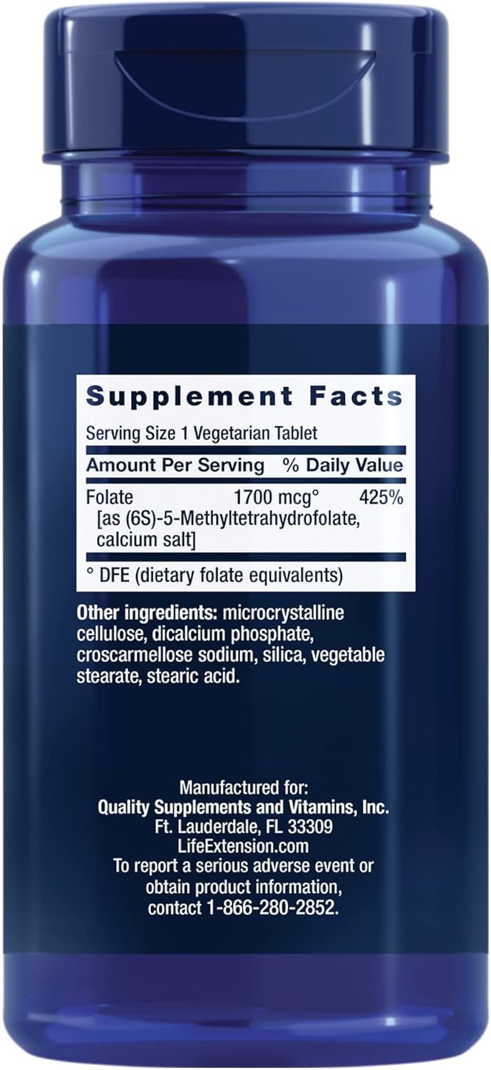 Folate Heart & Brain Support Tablets with Vitamin D3 Softgels - 100 Tablets, 60 Softgels for Bone, Brain, and Immune Health