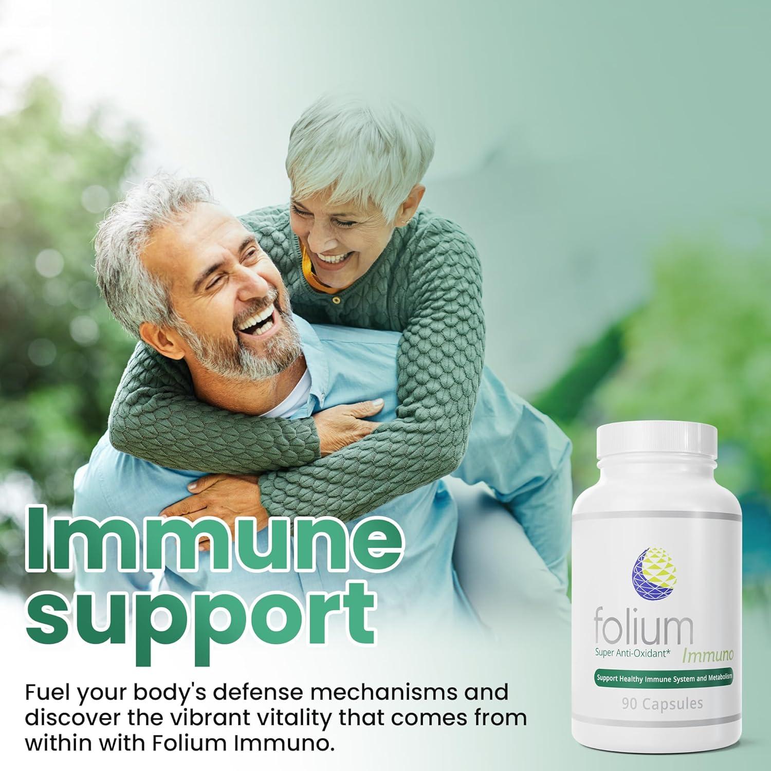 Folium Immuno Inflammatory Supplement with Pine Parts & Natural Extracts for Immune Support & Inflammation Management