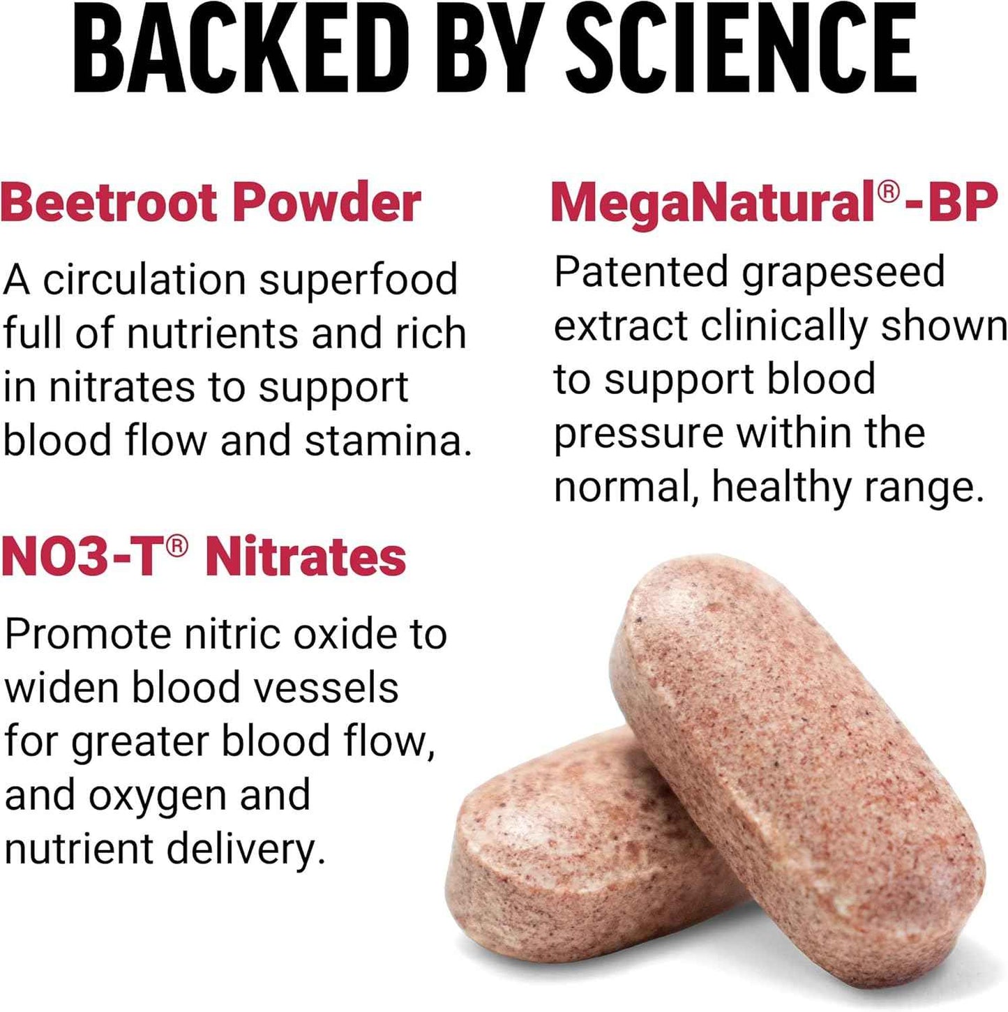 Force Factor Total Beets Blood Pressure Support with Grape Seed Extract and Non GMO Beet Root Powder for Heart Health, Circulation, & Blood Flow, 120 Count