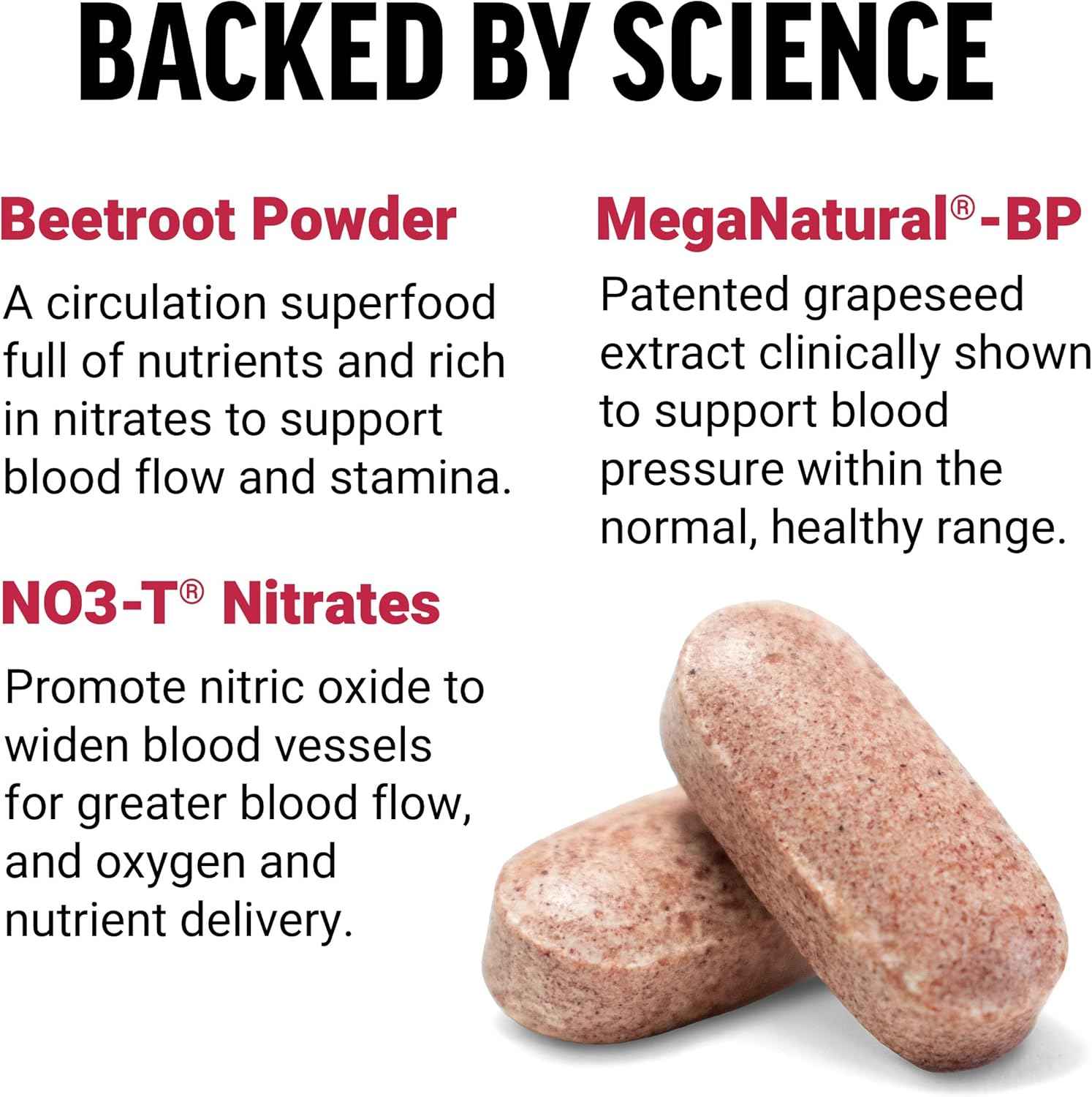 Force Factor Total Beets Blood Pressure Support with Grape Seed Extract and Non GMO Beet Root Powder for Heart Health, Circulation, & Blood Flow, 120 Count