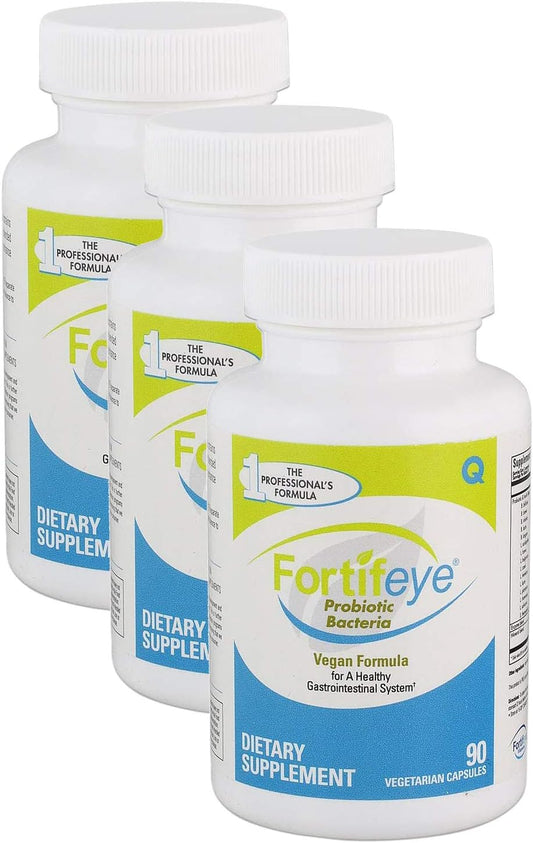 Fortifeye Probiotic Bacteria Supplement - Vegan with Digestive Enzymes, Supports Healthy Digestion, Immune & Ocular Systems, 270 Capsules