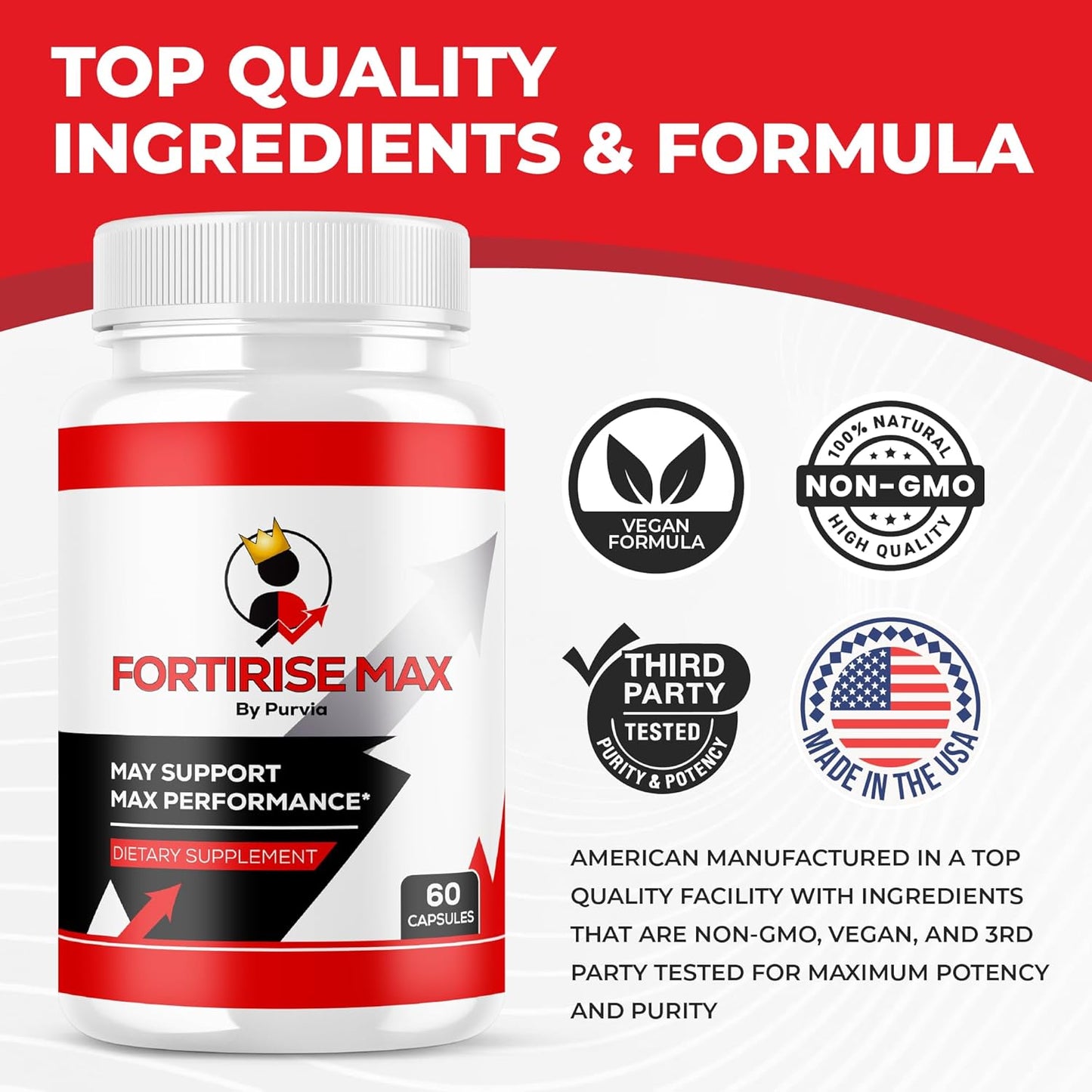 Fortirise Max (2 Pack) - Maximum Strength Formula for Overall Wellness Support, 120 Capsules