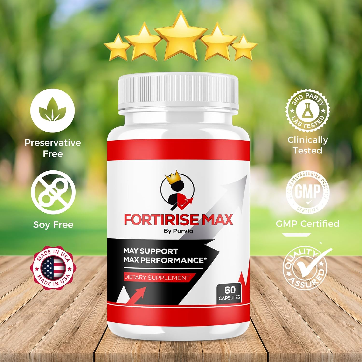 Fortirise Max (2 Pack) - Maximum Strength Formula for Overall Wellness Support, 120 Capsules