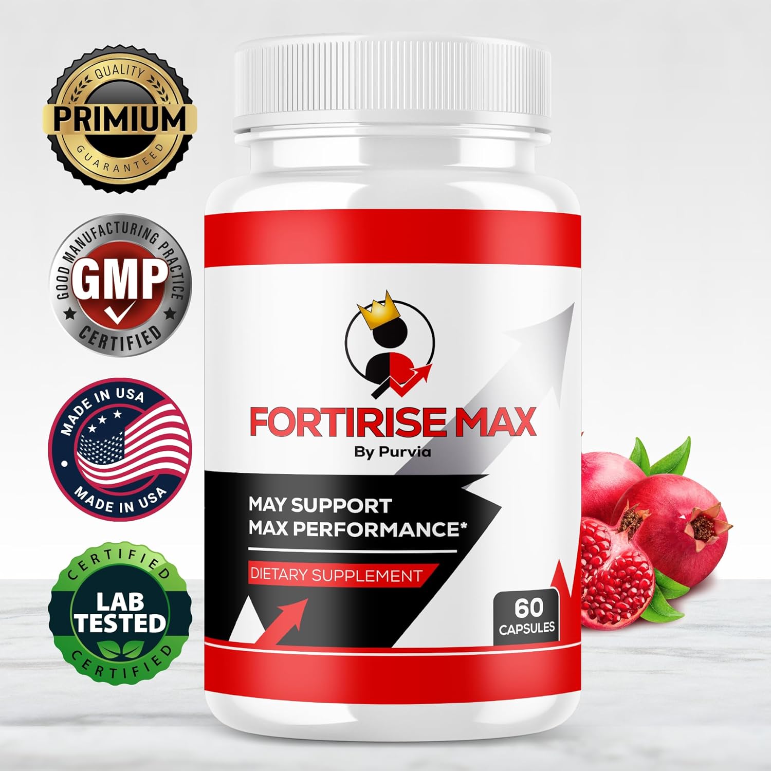 Fortirise Max (2 Pack) - Maximum Strength Formula for Overall Wellness Support, 120 Capsules