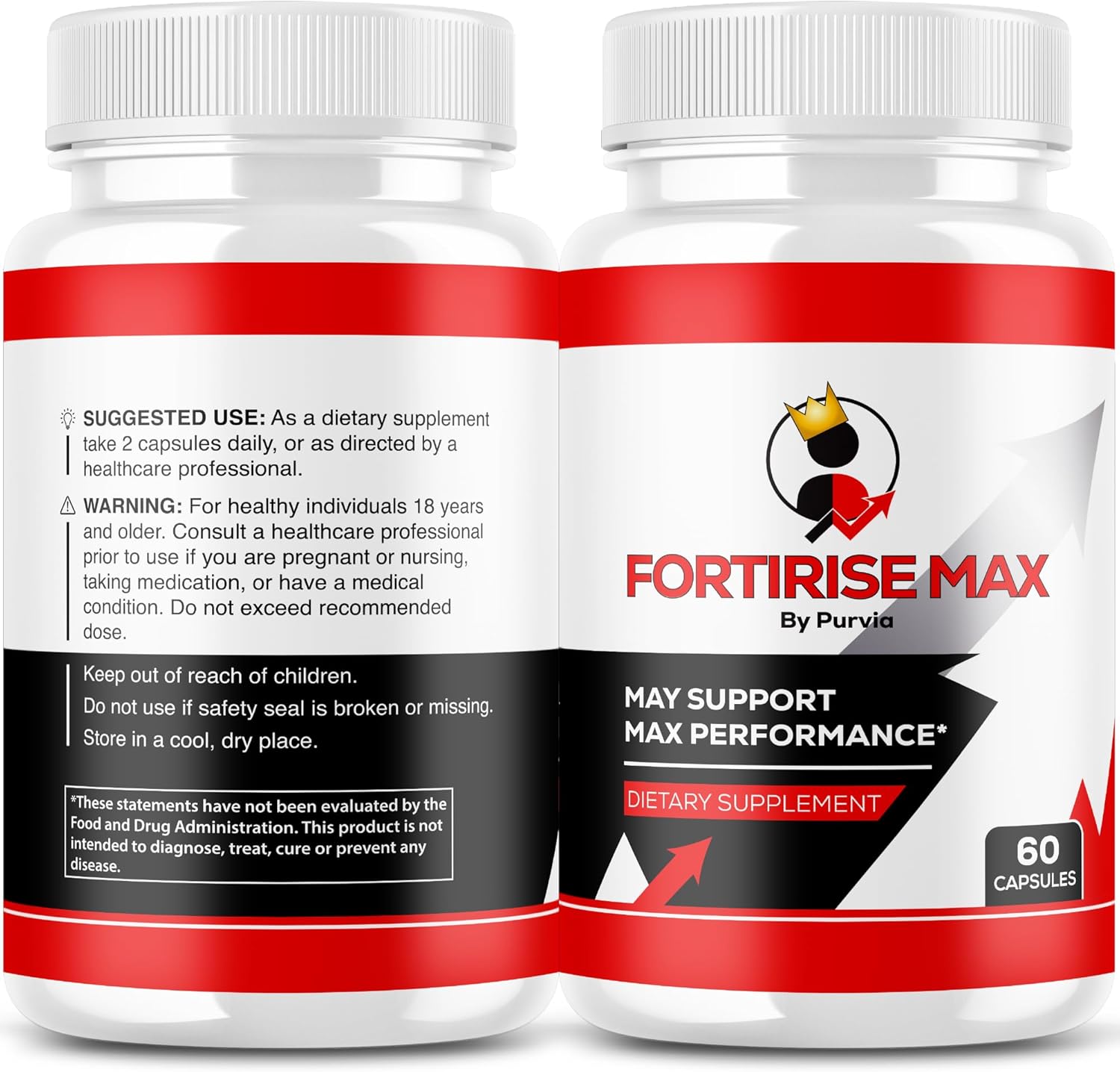 Fortirise Max (2 Pack) - Maximum Strength Formula for Overall Wellness Support, 120 Capsules
