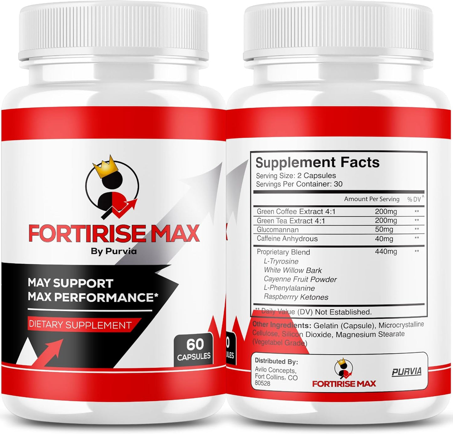 Fortirise Max (2 Pack) - Maximum Strength Formula for Overall Wellness Support, 120 Capsules