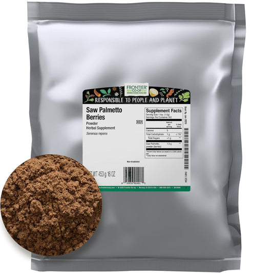 Frontier Co-op Saw Palmetto Berries Powder - 1 Pound Bulk Pack