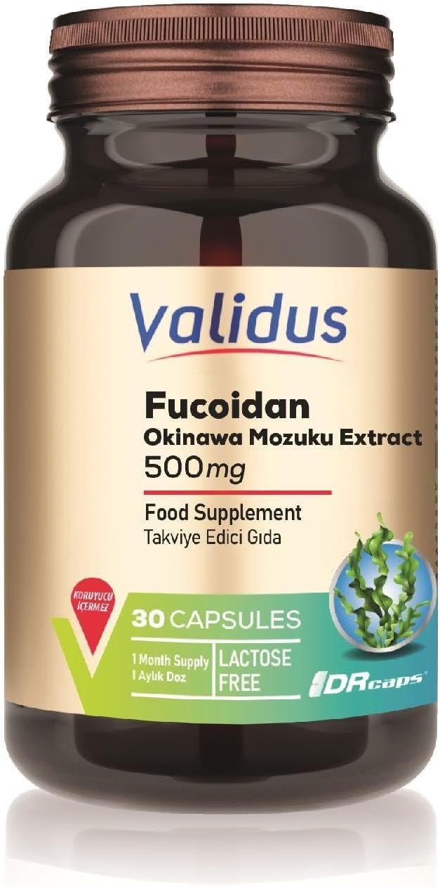Fucoidan 500 mg Capsules - High Quality Extract from Validus (30 Count)