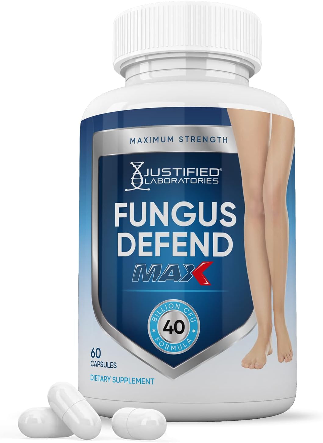 Fungus Defend Max Probiotic Pills - 40 Billion CFU, 60 Capsules by Justified Laboratories