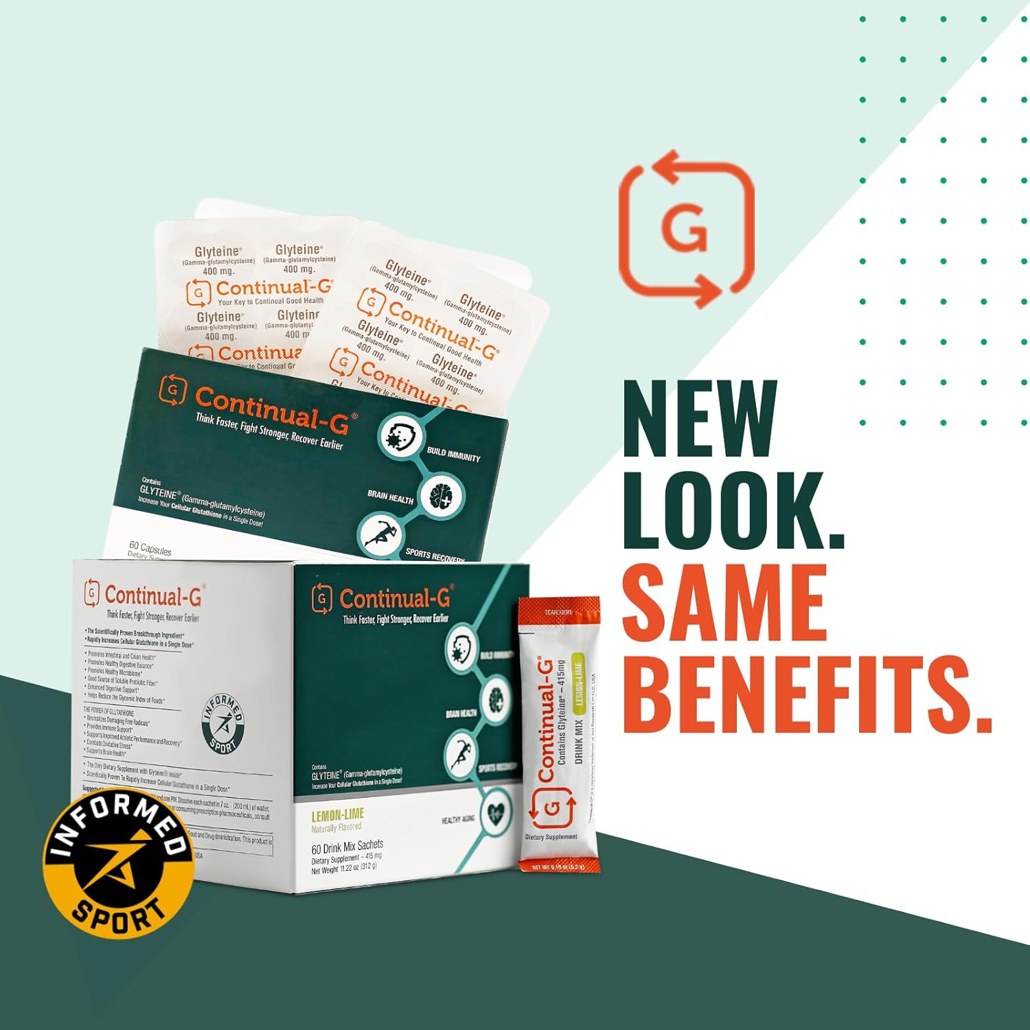 G Glyteine 400mg Glutathione Supplement for Cellular Support - Antioxidant Boost - 270 Capsules