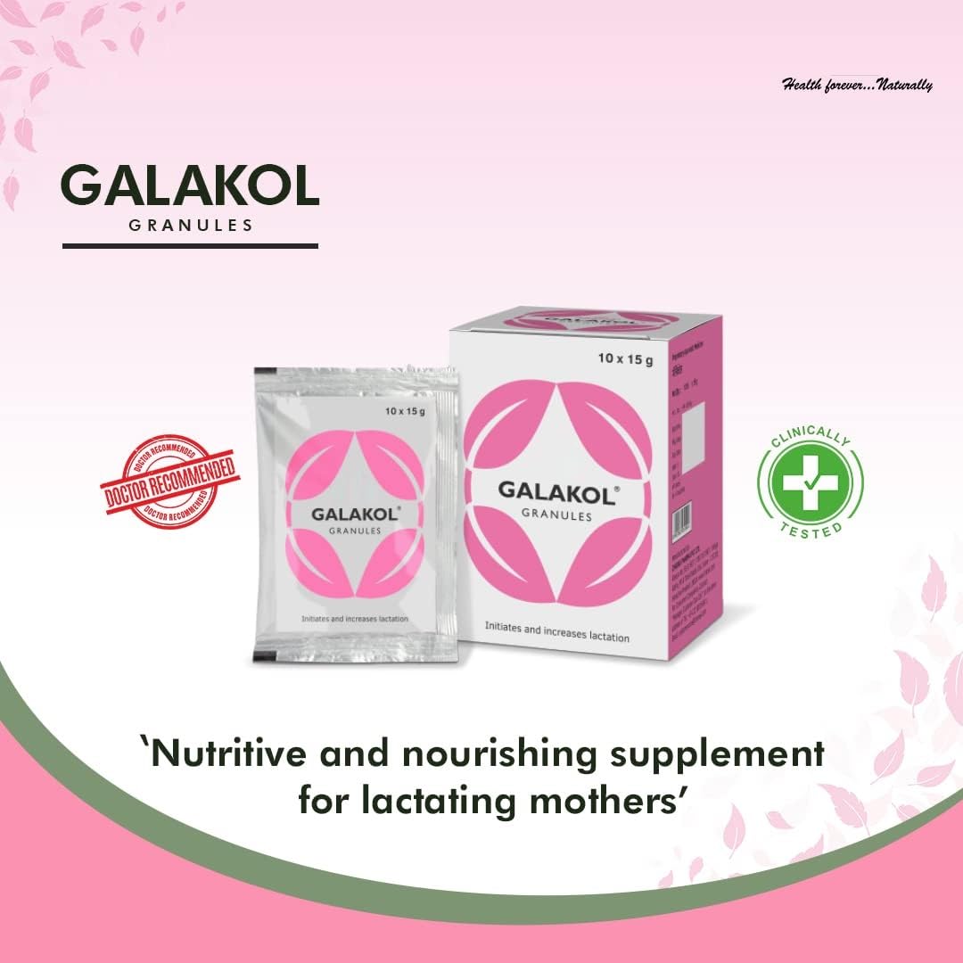Galakol Granules: Boost Lactation & Breast Milk Production - 10 Sachets of 15 gm