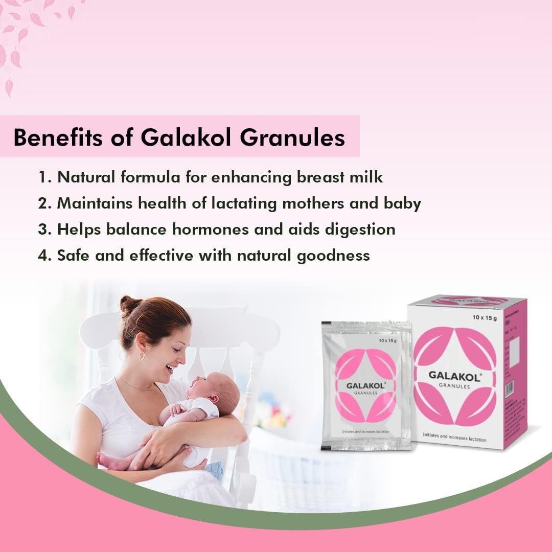 Galakol Granules: Boost Lactation & Breast Milk Production - 10 Sachets of 15 gm