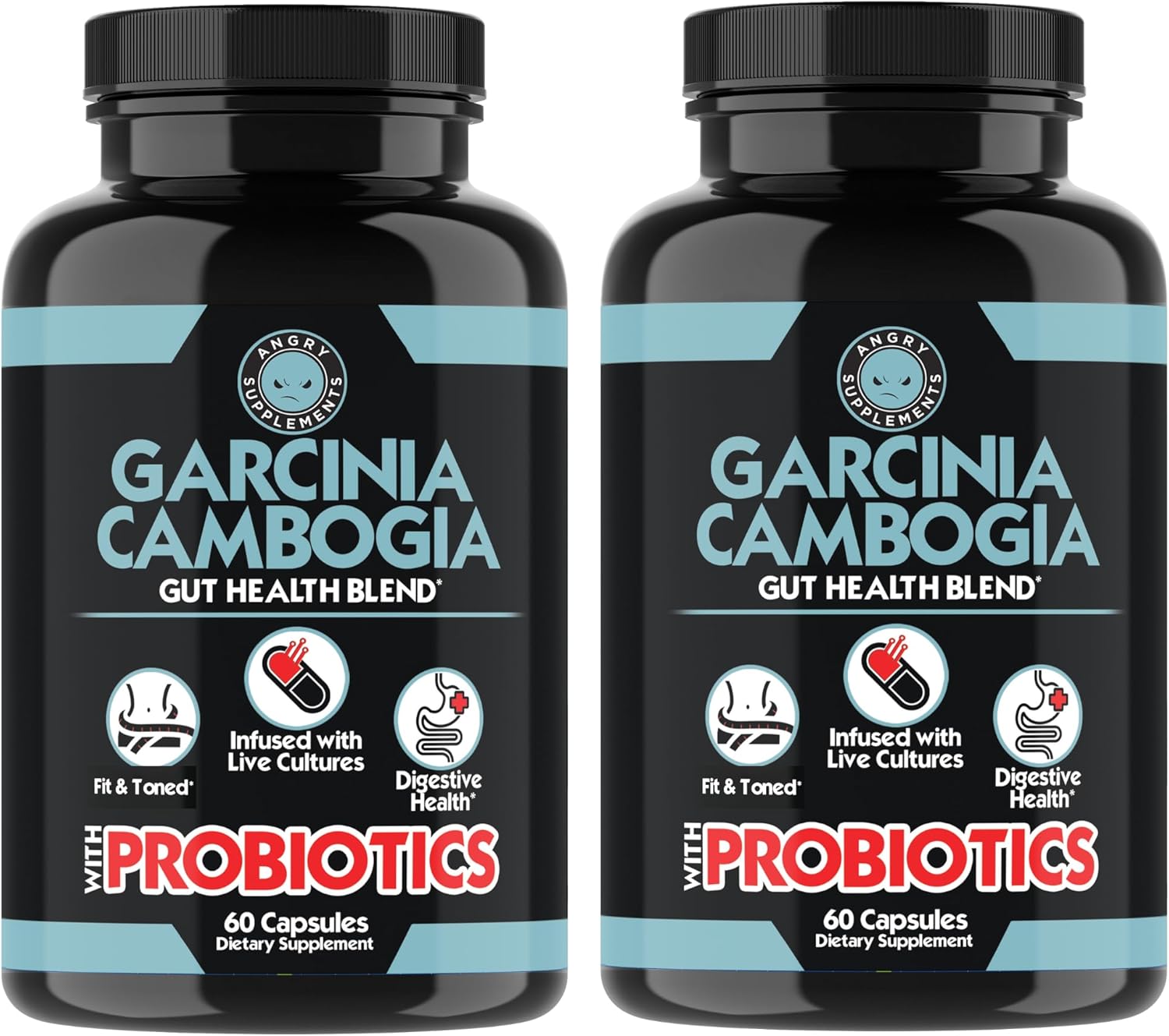 Garcinia Cambogia Probiotic Multivitamin Capsules with Essential Vitamins and Herbal Blend (2 Bottles, 120 ct)