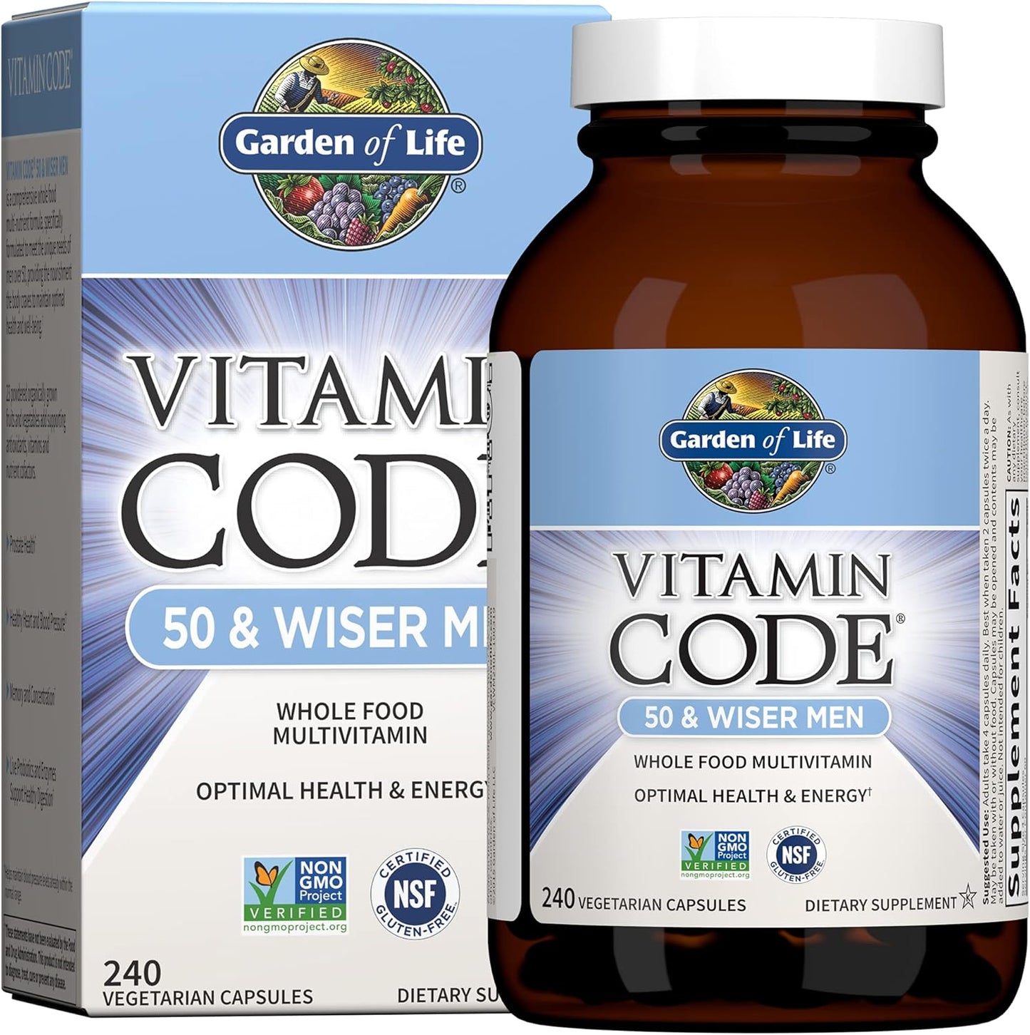 Garden of Life Organics Vitamins for Women 40 Plus & Men 50 Plus - Whole Food Multivitamin Supplements