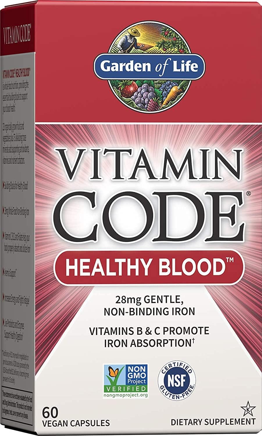 Garden of Life Vitamin Code D3 & Healthy Blood Supplement Combo, 2000 IU, 60ct Capsules - Whole Food Raw Formula