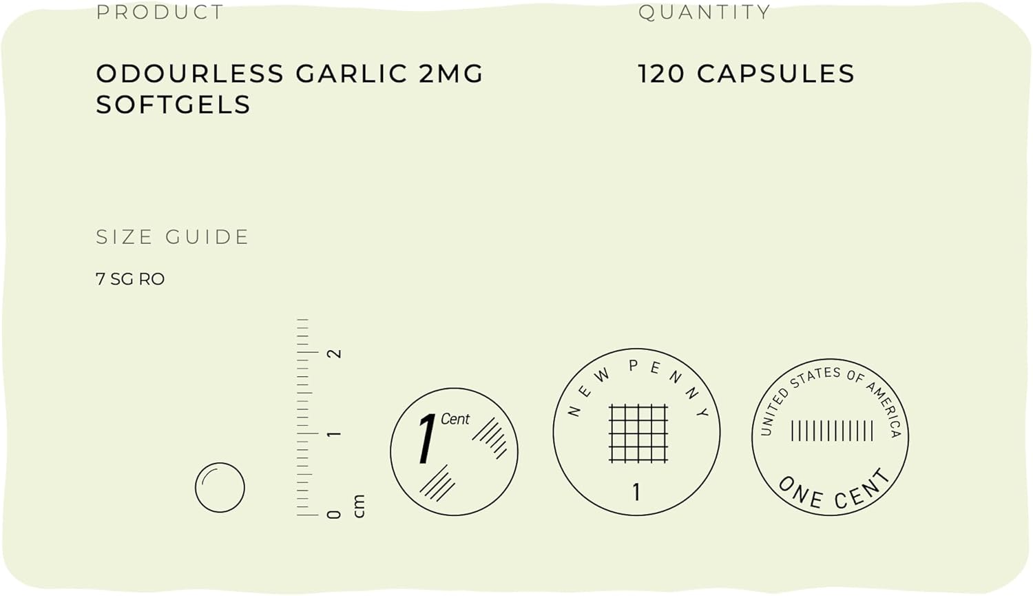 Garlic Capsules Odourless High Strength 2000MCG 120 Capsules- Garlic Extract Supplement - Easy Swallow Garlic Capsules Vegetarian - Non GMO, Gluten Free
