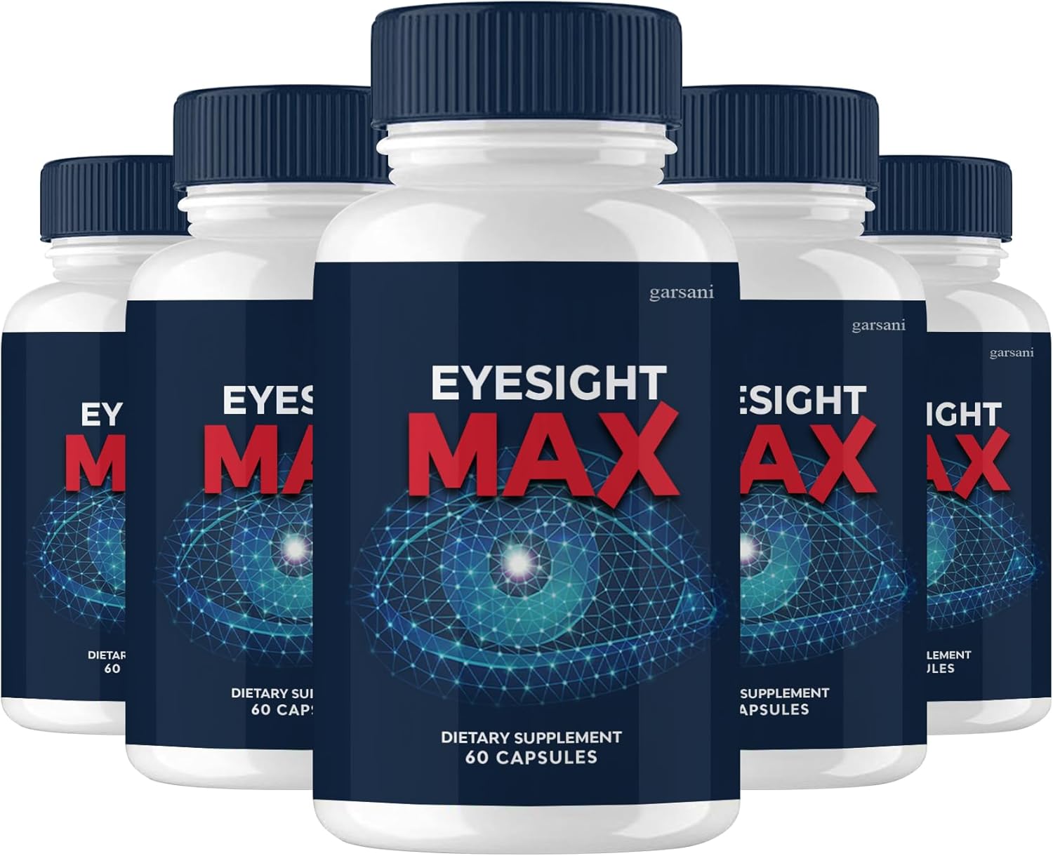 Garsani Eyesight Max Vision Capsules - 5 Pack, 300 Capsules to Support Healthy Eye Sight