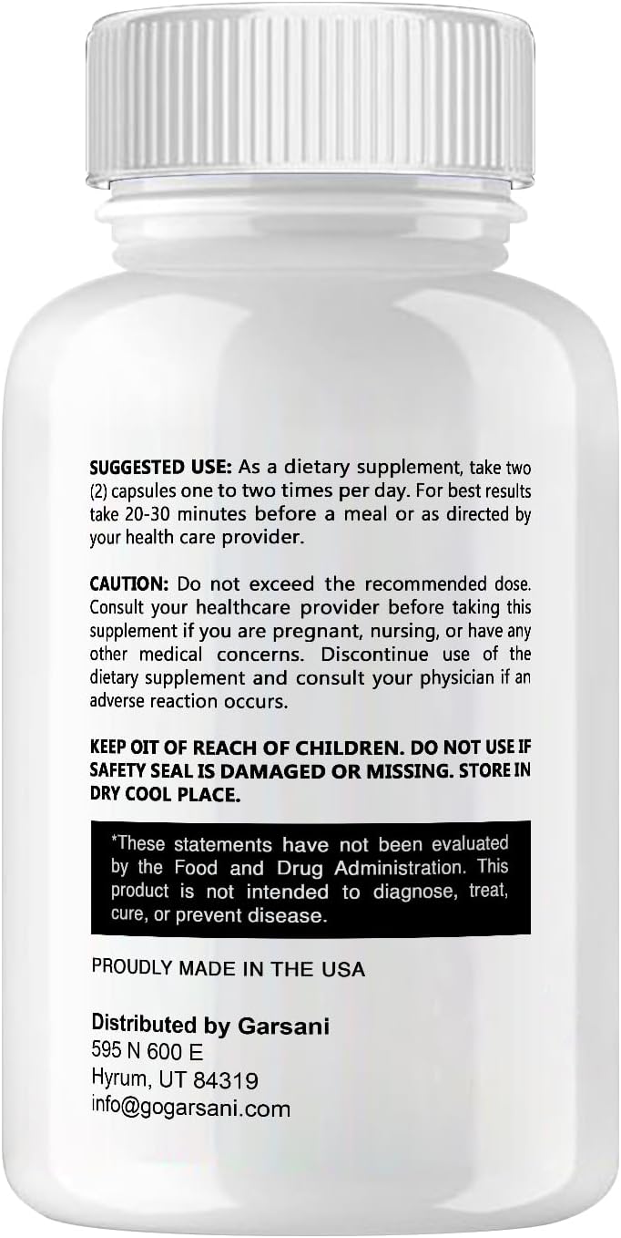 Garsani Gluco Proven Capsules - Advanced Gluco Proven Capsules (2 Pack, 120 Capsules) for Blood Sugar Support