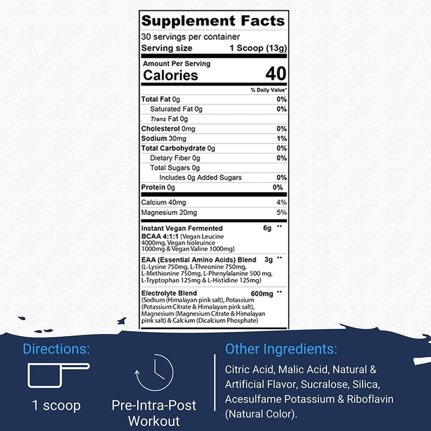 Gaspari Nutrition Vegan Fermented EAAs with Electrolytes for Recovery (30 Servings, Lemon Ice)