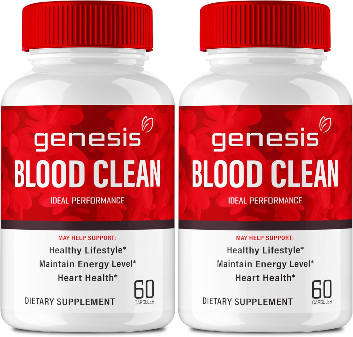 Genesis Blood Clean Capsules - Advanced Formula Supplement for Maximum Strength - Natural Blood Vessel Cleaner - 2 Pack