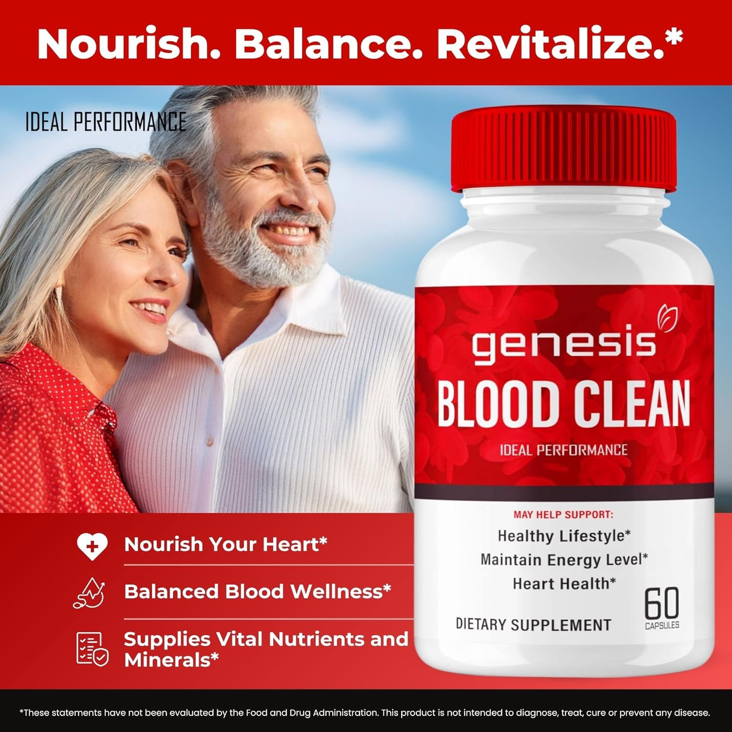 Genesis Blood Clean Capsules - Advanced Formula Supplement for Maximum Strength - Natural Blood Vessel Cleaner - 2 Pack