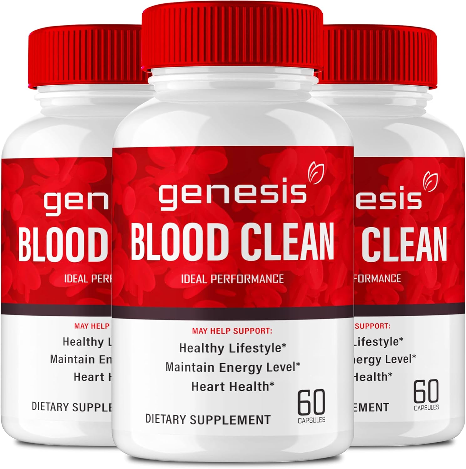 Genesis Blood Clean Capsules - Maximum Strength Blood Vessel Cleaner Supplement (3 Pack)