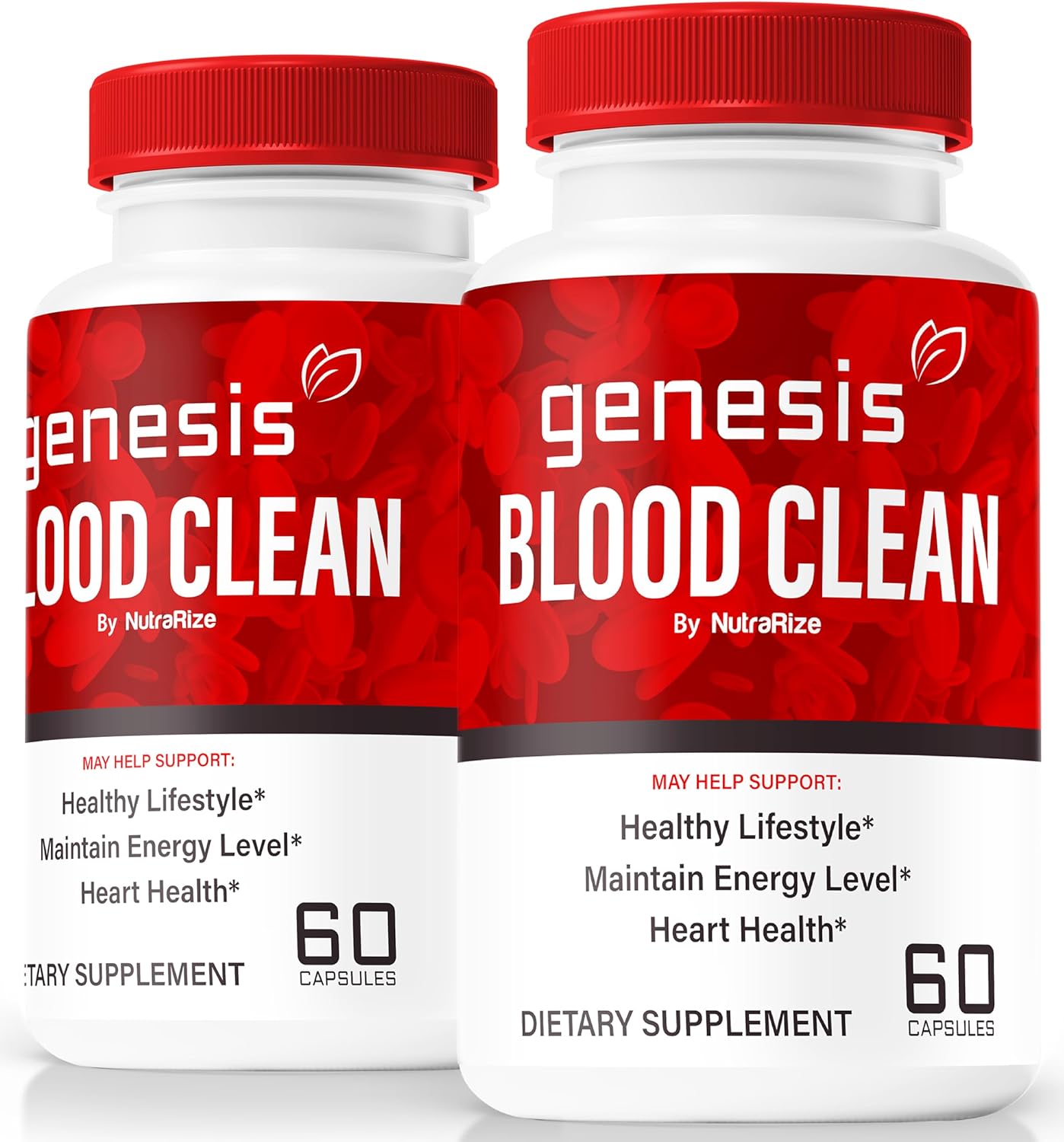 Genesis Blood Clean Capsules (2 Pack) - Official Formula for Detox & Cleanse, Natural Vessel Cleaner - Premium Health Pills (120 Capsules)