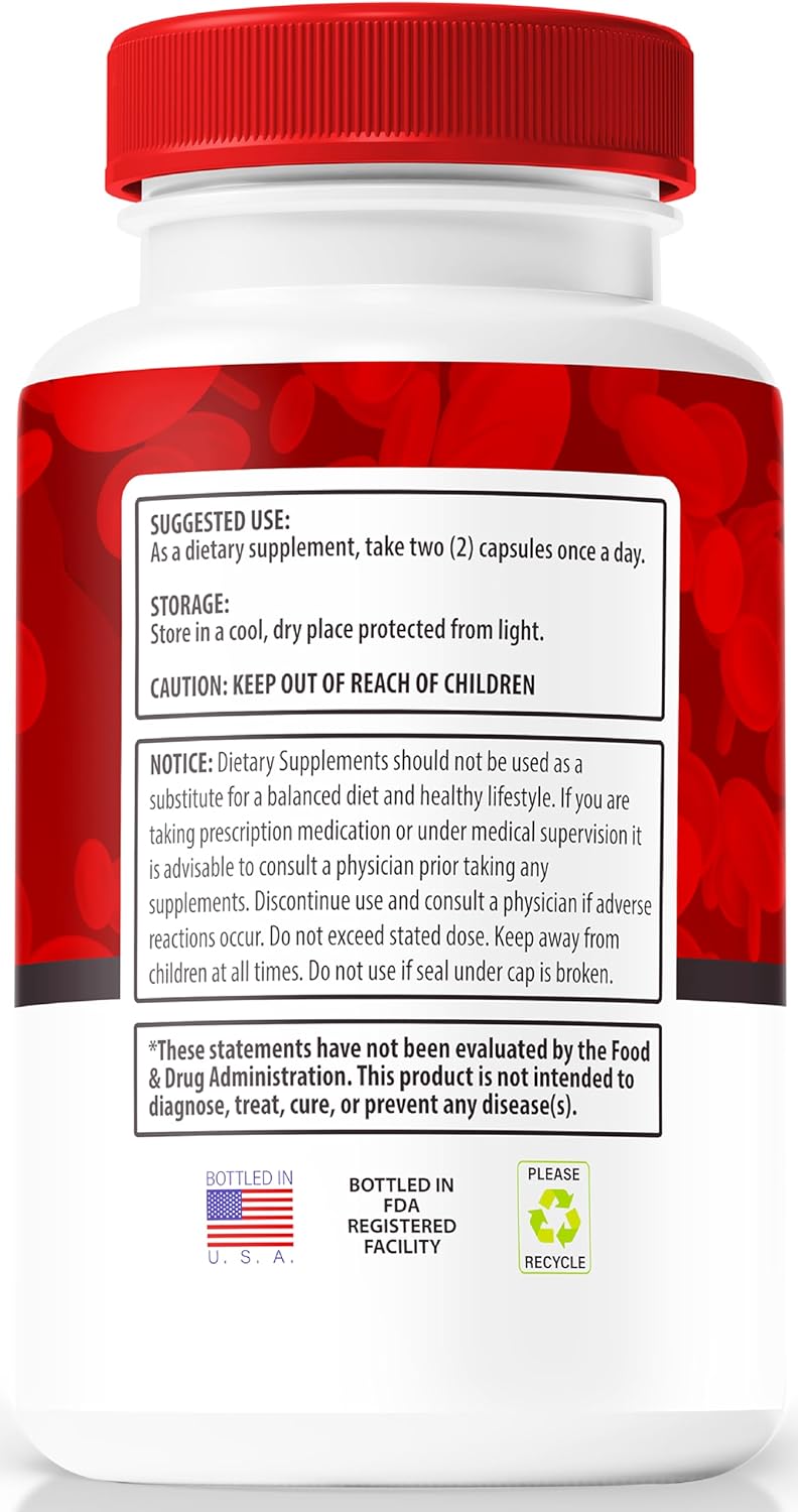 Genesis Blood Clean Capsules (2 Pack) - Official Formula for Detox & Cleanse, Natural Vessel Cleaner - Premium Health Pills (120 Capsules)