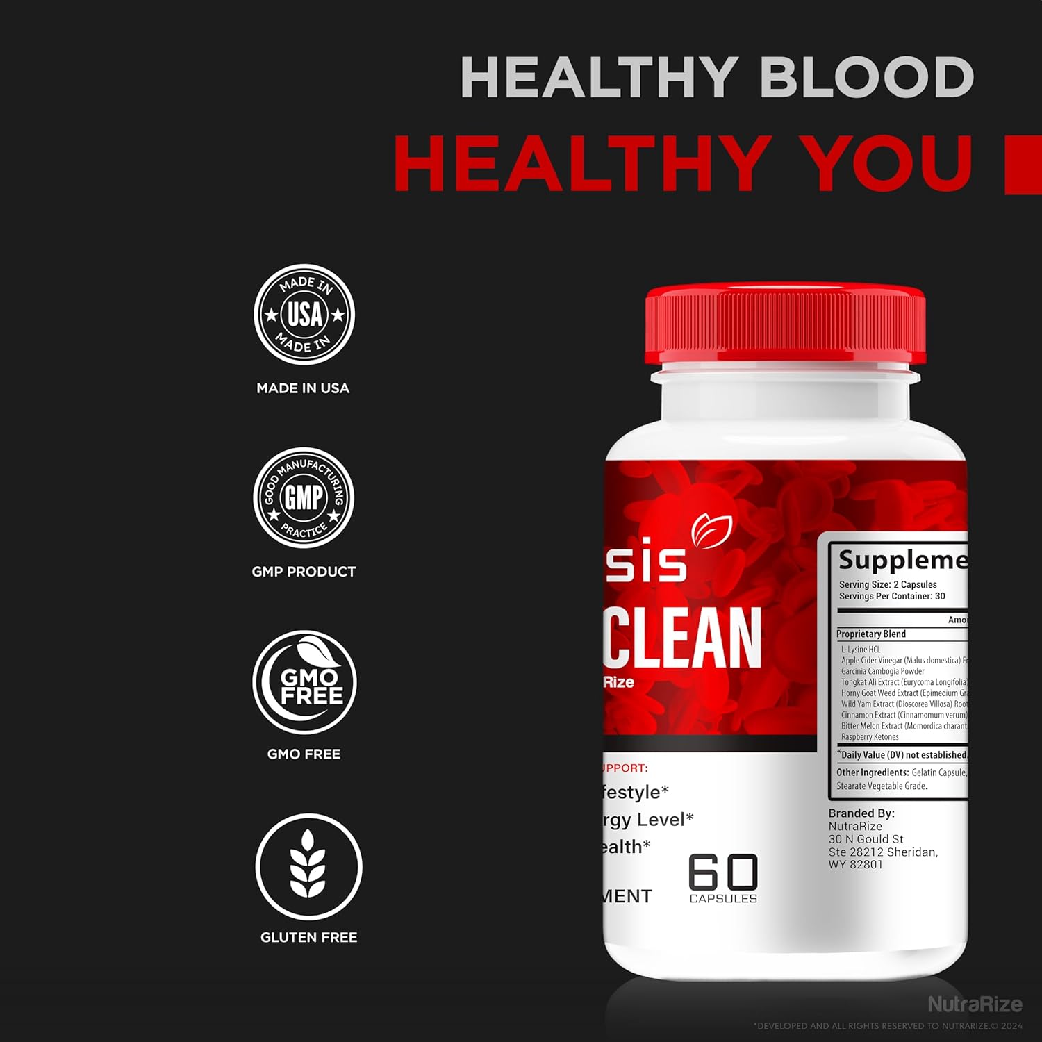 Genesis Blood Clean Capsules (2 Pack) - Official Formula for Detox & Cleanse, Natural Vessel Cleaner - Premium Health Pills (120 Capsules)