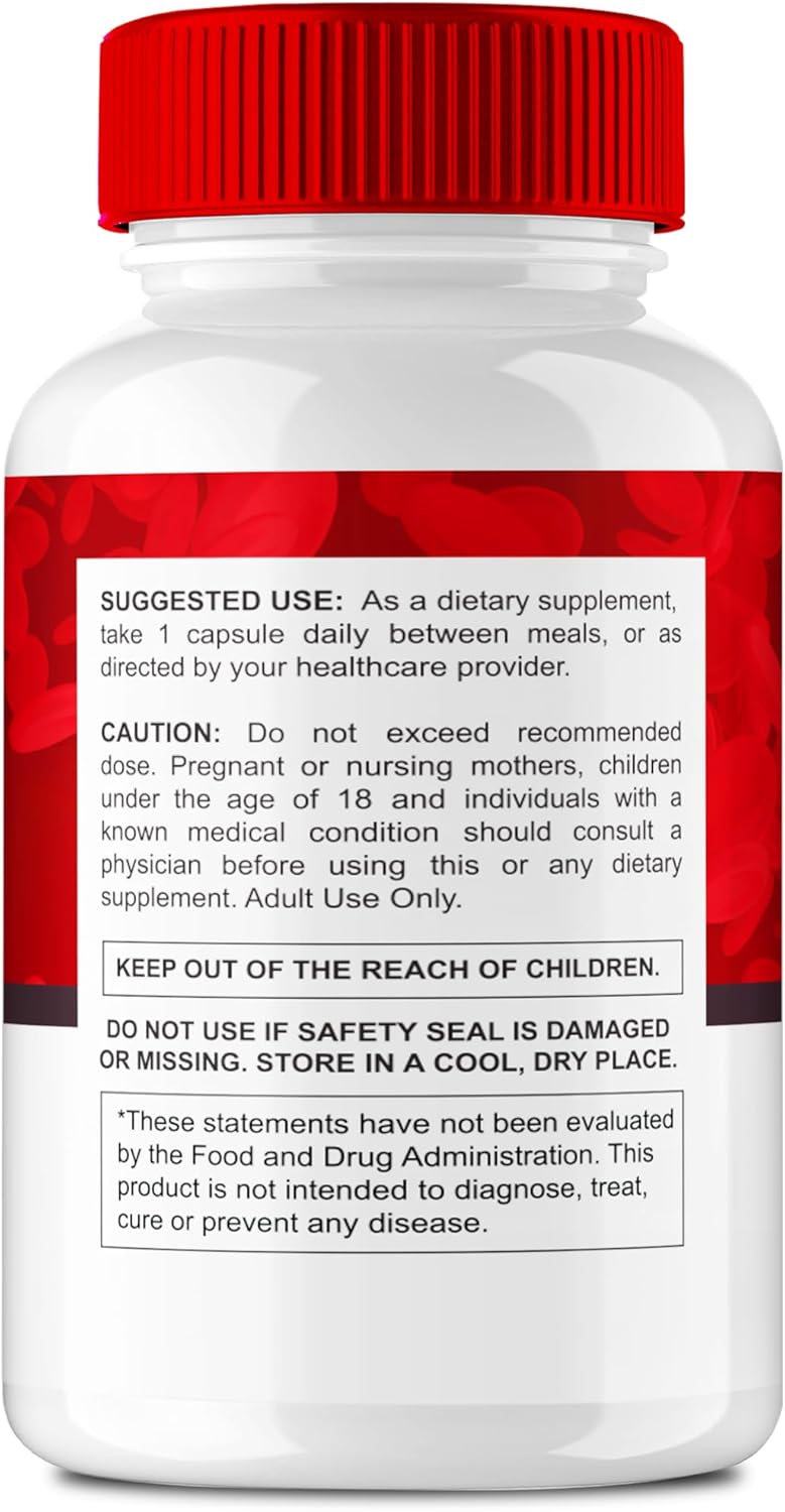 GenesisBlood Clean Capsules - Powerful Blood Vessel Cleaner Supplement for Optimal Performance - Natural Formula for Maximum Strength - GenesisBloodClean Pills (5 Pack)