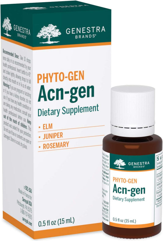 Genestra Brands Acn-gen Herbal Supplement with Elm, Juniper, and Rosemary Extracts - 0.5 fl. oz.