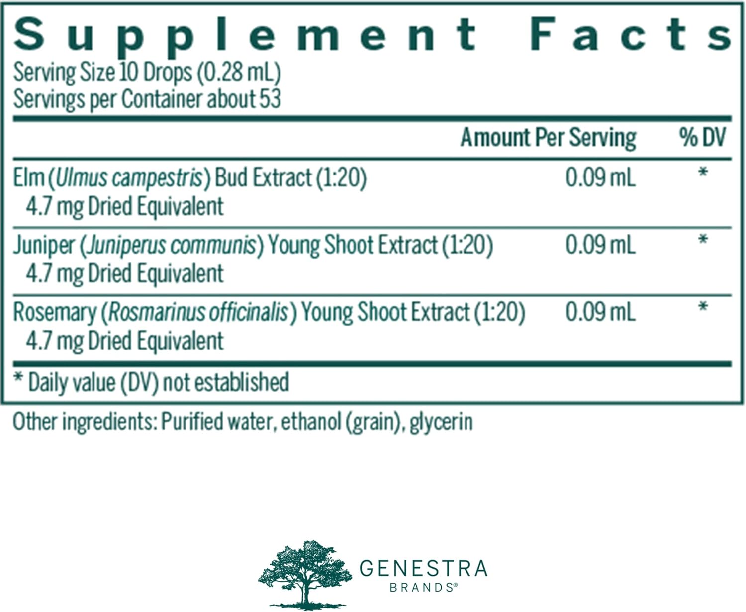 Genestra Brands Acn-gen Herbal Supplement with Elm, Juniper, and Rosemary Extracts - 0.5 fl. oz.