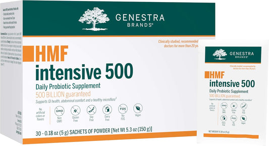 Genestra Brands HMF Intensive 500 Probiotic Supplement - 30 Sachets for Gastrointestinal Health