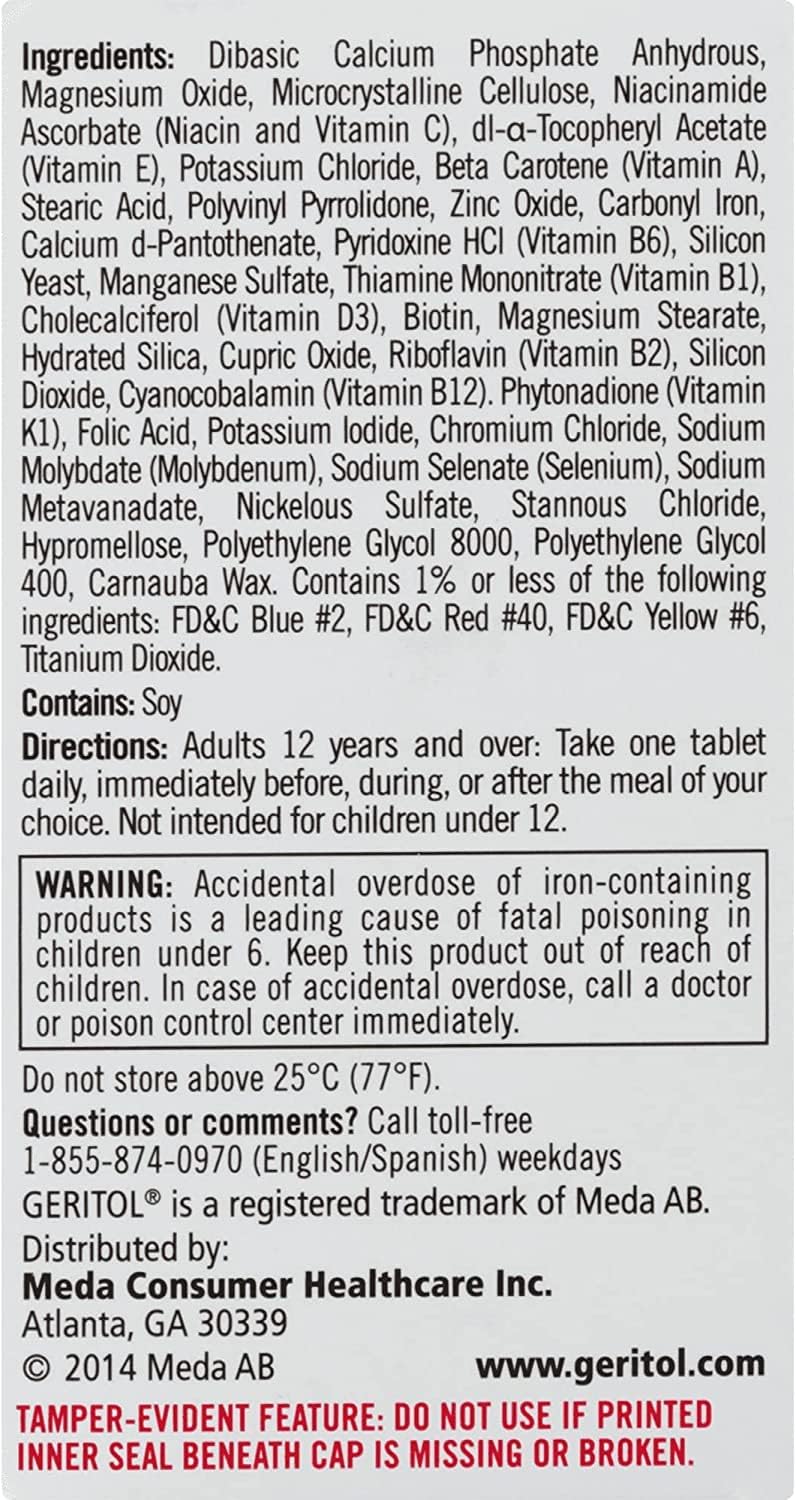 Geritol Complete Tablets - Pack of 5, 500 Tablets Total